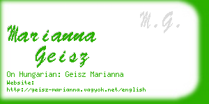 marianna geisz business card